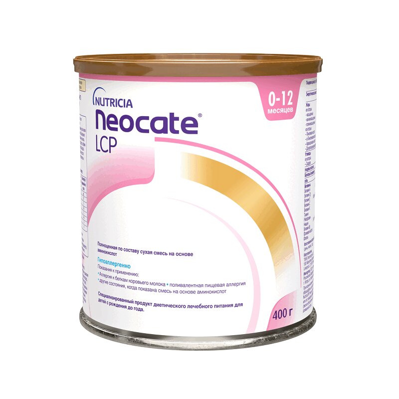 Неокейт LCP смесь сухая для питания детей раннего возраста 400 г demin lake cosmetics глина сапропелевая с кокосом сухая смесь 250