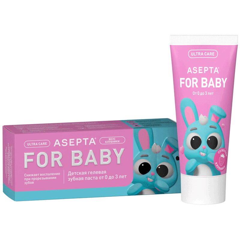 Изображение товара Asepta Baby Зубная паста для детей 0-3 лет Клубника 50 мл