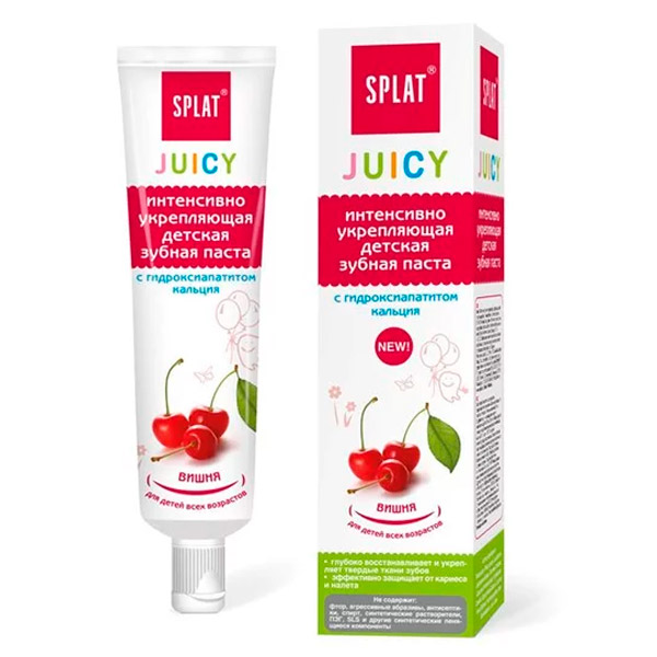 

Splat Juicy Зубная паста без фтора для детей Вишня 35 мл