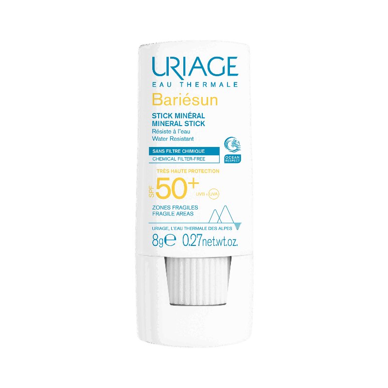 Uriage Барьесан стик д/уязвимых зон минеральный SPF 50+ 8 г uriage барьесан стик д уязвимых зон минеральный spf 50 8 г