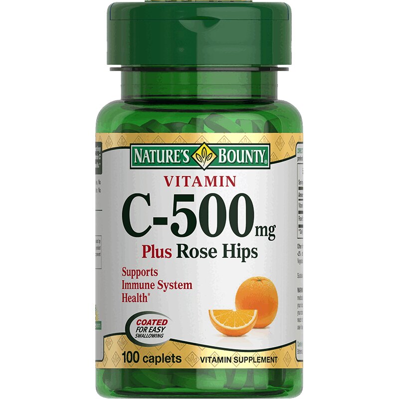 Natures Bounty Витамин С 500 мг и шиповник таблетки 100 шт solgar vitamin c 500 mg rose hips витамин с и шиповник в таблетках 100 шт