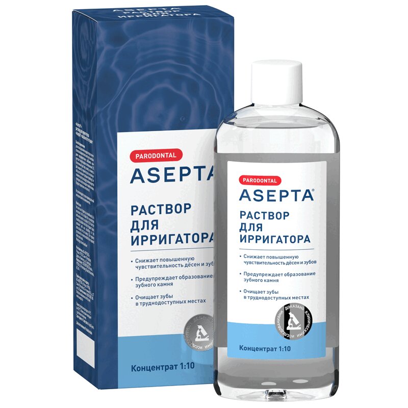 Изображение товара Раствор для ирригатора АСЕПТА Parodontal 250 мл для профилактики и ухода