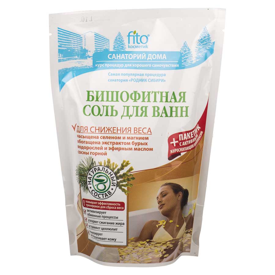 

Соль для ванн Бишофитная для снижения веса пакет 530 г