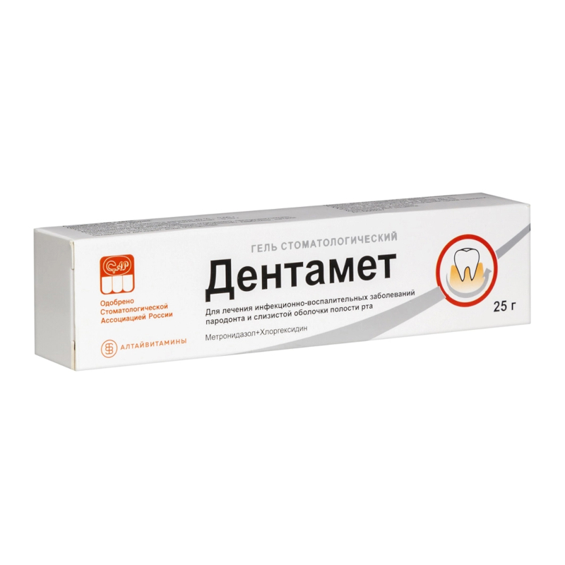 Изображение товара Дентамет 10 мг/г+5 мг/г стоматологический гель для лечения воспалений
