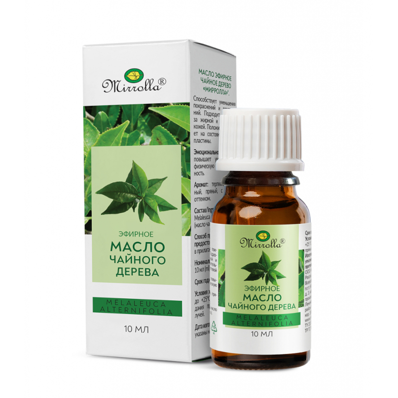 Изображение товара Эфирное масло чайного дерева Mirrolla 10 мл натуральное укрепляющее средство