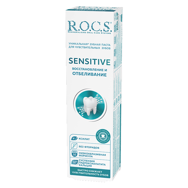 

R.O.C.S. Sensitive Зубная паста Восстановление и отбеливание 94 г