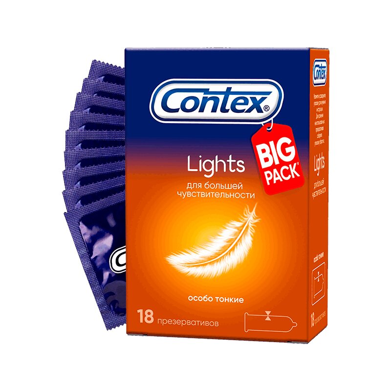 Contex Лайтс Презервативы 18 шт презервативы ребристые viva вива 3шт