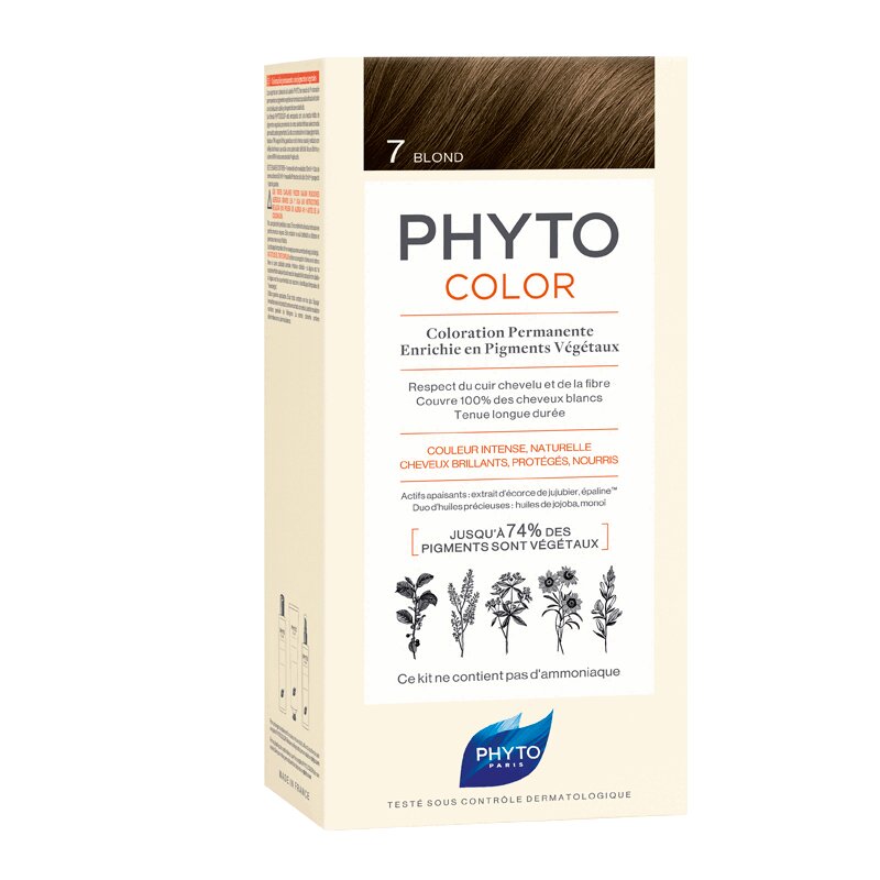 Phytosolba Фитоколор Краска для волос 07 Блонд интенсивный восстанавливающий увлажняющий уход для волос с маслом арганы 250 г