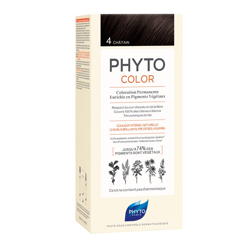 Phytosolba Фитоколор Краска для волос 4 Шатен стойкий краситель для седых волос de luxe silver dls5 45 5 45 светлый шатен медно красный 60 мл base collection