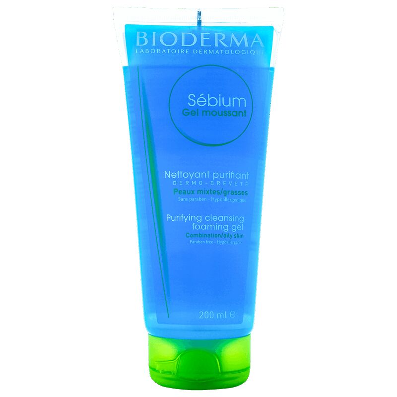 Bioderma Себиум гель-мусс очищающ 200 мл туба мусс гель для укладки для создания эффекта мокрых волос high tech hair gel mousse wet effect