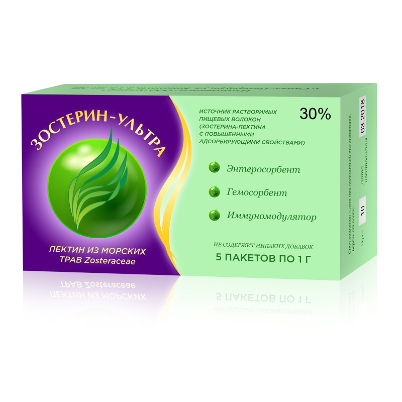 Изображение товара Зостерин-Ультра 30% порошок для внутрь 1 г 5 шт - поддержка печени и обмена веществ