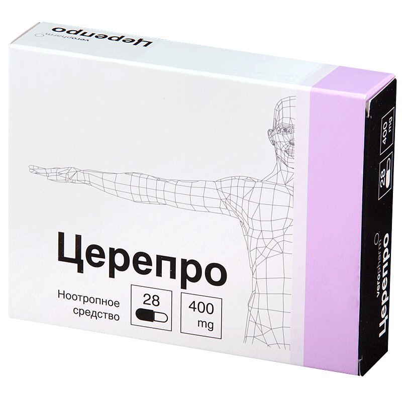 Изображение товара Церепро 400 мг капсулы для улучшения мозгового кровообращения и памяти