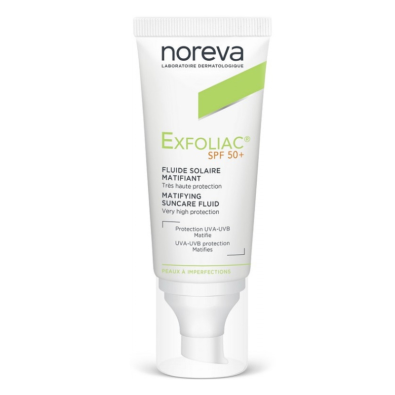 Изображение товара Солнцезащитная матирующая эмульсия SPF 50+ для лица и шеи Noreva Exfoliac