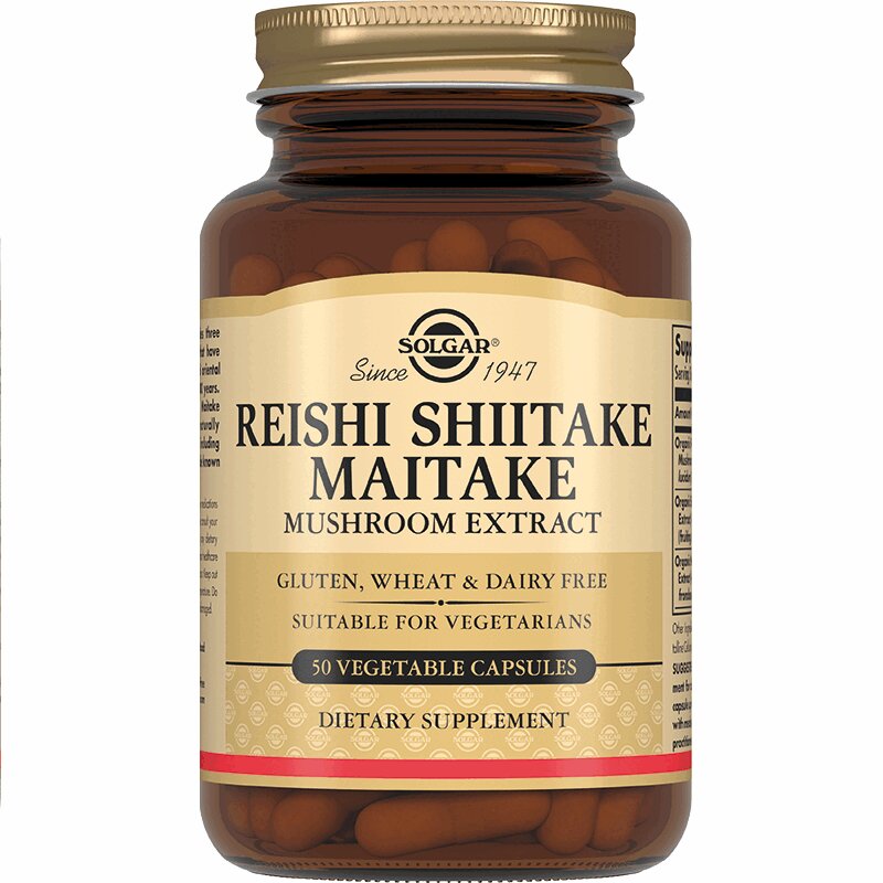 Solgar Экстракт японских грибов Рейши Шитаки Мейтаки капсулы 50 шт солгар l тирозин капсулы 500 мг 50 шт