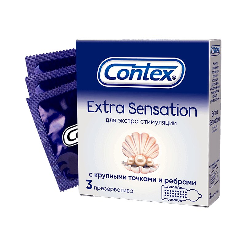 Contex Презерватив Экстра Сенсейшн 3 шт contex light презервативы особо тонкие 3 3 шт