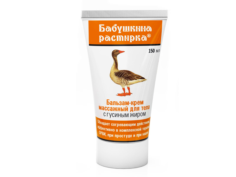 

Бабушкина Растирка крем-бальзам массажный Гусиный жир 150мл