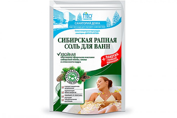 

Санаторий Дома Соль для ванн рапная Сибирская Хвойная 530 г