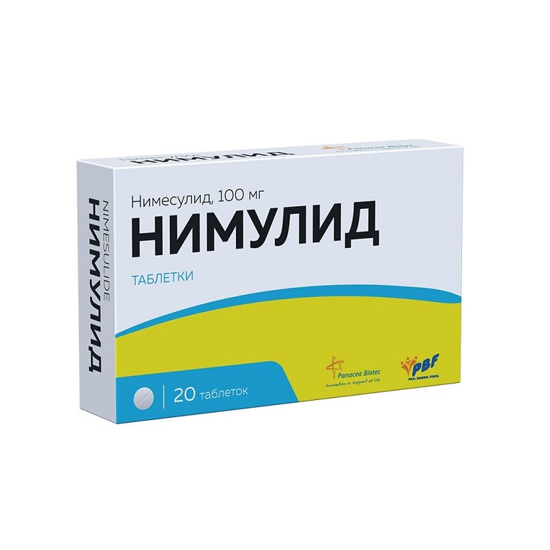 Изображение товара Нимулид 100 мг таблетки 20 шт - Противовоспалительное средство