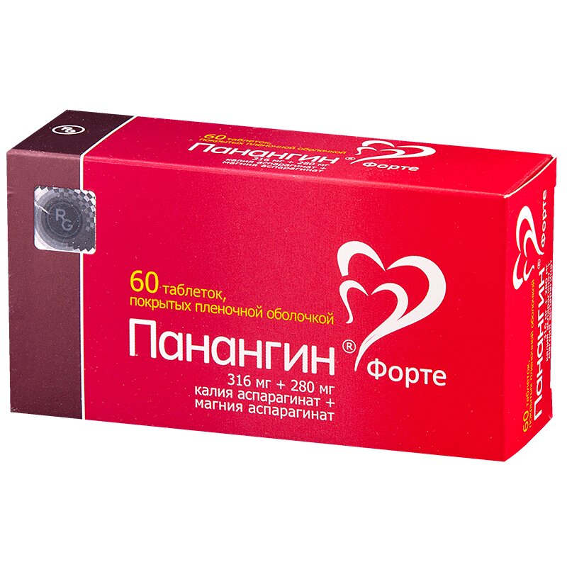 

Панангин Форте таб.п.п.о.316мг+280мг №60