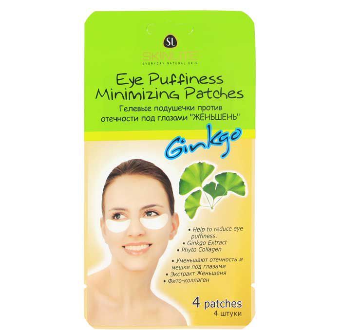 

Skinlite Подушечки для области вокруг глаз гелевые против отеков Женьшень 4 шт