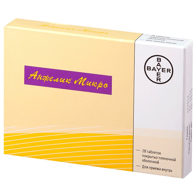 Изображение товара Анжелик Микро 0,25 мг+0,5 мг таблетки 28 шт для заместительной гормональной терапии