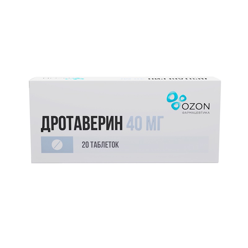 Изображение товара Дротаверин 40 мг таблетки 20 шт
