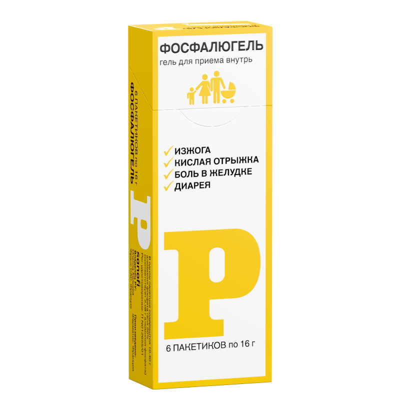 Фосфалюгель гель д/внутр.прим.стик 16 г 6 шт стик для губ 4 атодерм 28098b 4 г