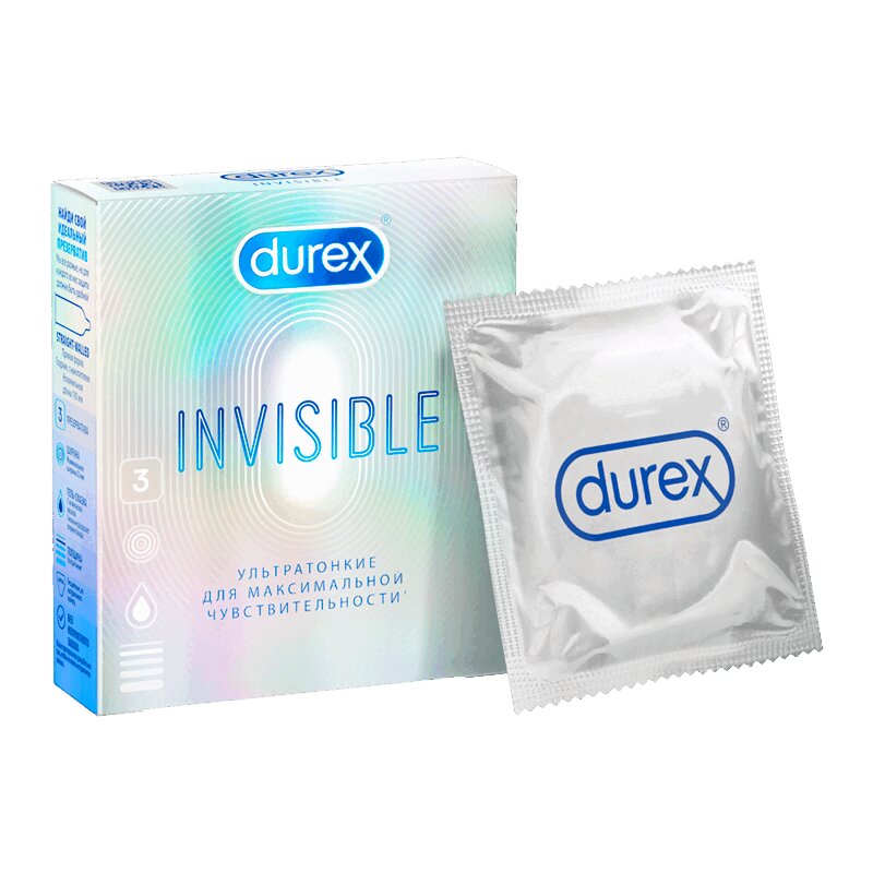 Durex Инвизибл Презервативы 3 шт durex перфект глисс презервативы 12 шт