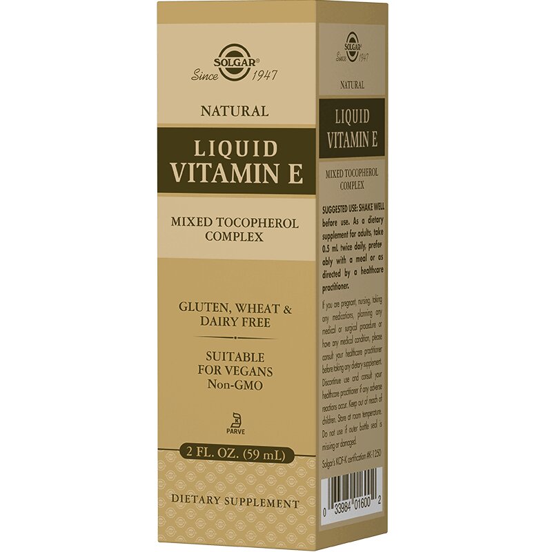 Solgar Витамин Е жидкий для приема внутрь флакон-капельница 59 мл альфа токоферола ацетат витамин е масляный раствор для приема внутрь 300мг мл 50мл
