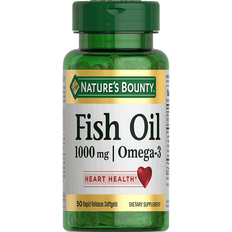 Natures Bounty Рыбий Жир Омега-3 капсулы 1000 мг 50 шт solgar натуральный рыбий жир с оптимальным содержанием омега 3 120 капсул