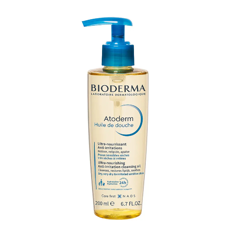 Bioderma Атодерм масло для душа для сухой кожи 200 мл фл.с доз. акулий жир маска коллагеновая д глаз петрушка д утомл кожи 10мл