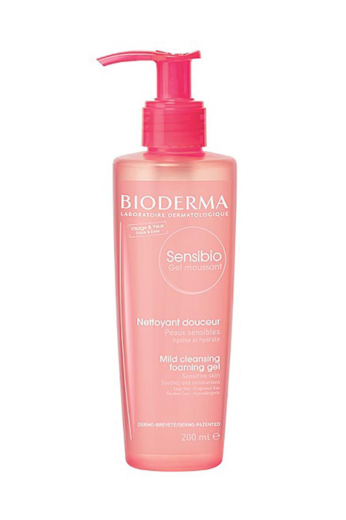 Bioderma Сенсибио гель очищающий 200 мл фл. с доз. очищающий мусс с успокаивающим действием soft cleansing mousse
