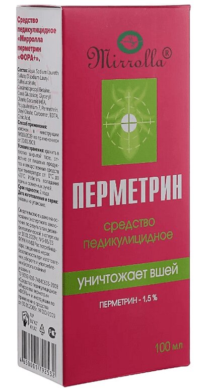 

Mirrolla Перметрин средство педикулицидное 100 мл