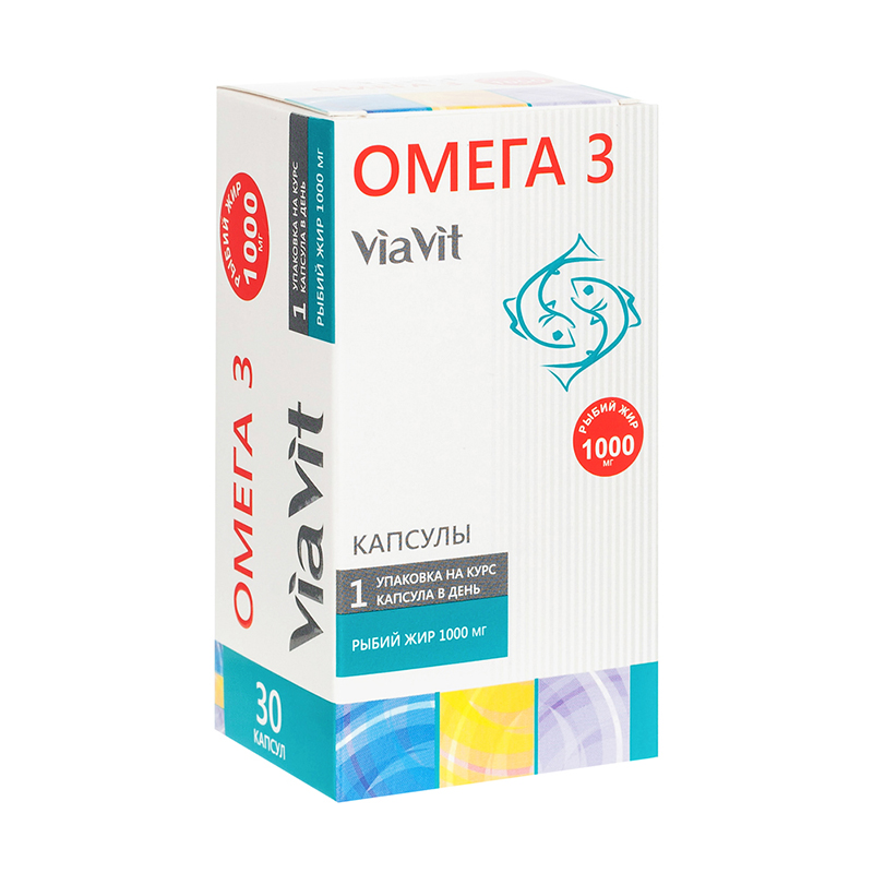 Изображение товара ViaVit Омега 3 капсулы 30 шт для поддержания здоровья сердца