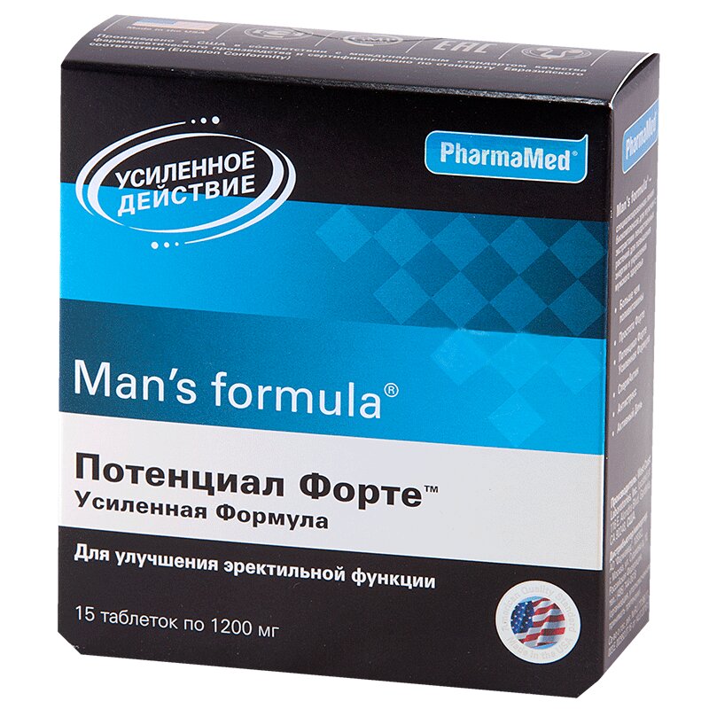 Man's formula Потенциал Форте усиленная формула таблетки 15 шт прикладная экология уч пособие