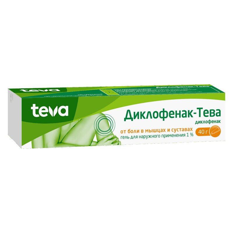 

Диклофенак-Тева 1% гель для наружного применения 40 г