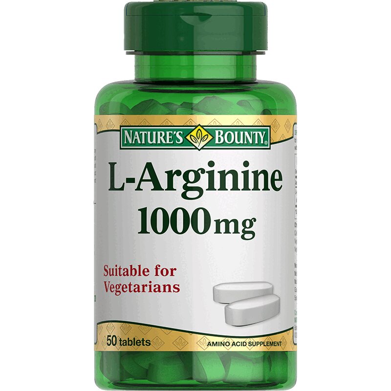 Natures Bounty Л-Аргинин 1000 мг таблетки 50 шт вазотон l аргинин капс 500мг 60