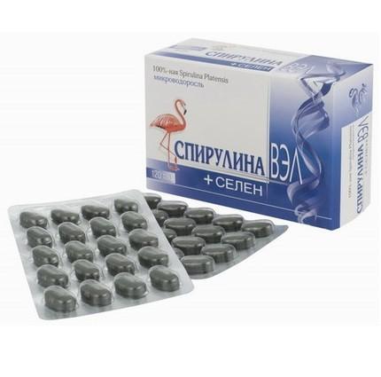 

Спирулина ВЭЛ + Селен таблетки 120 шт