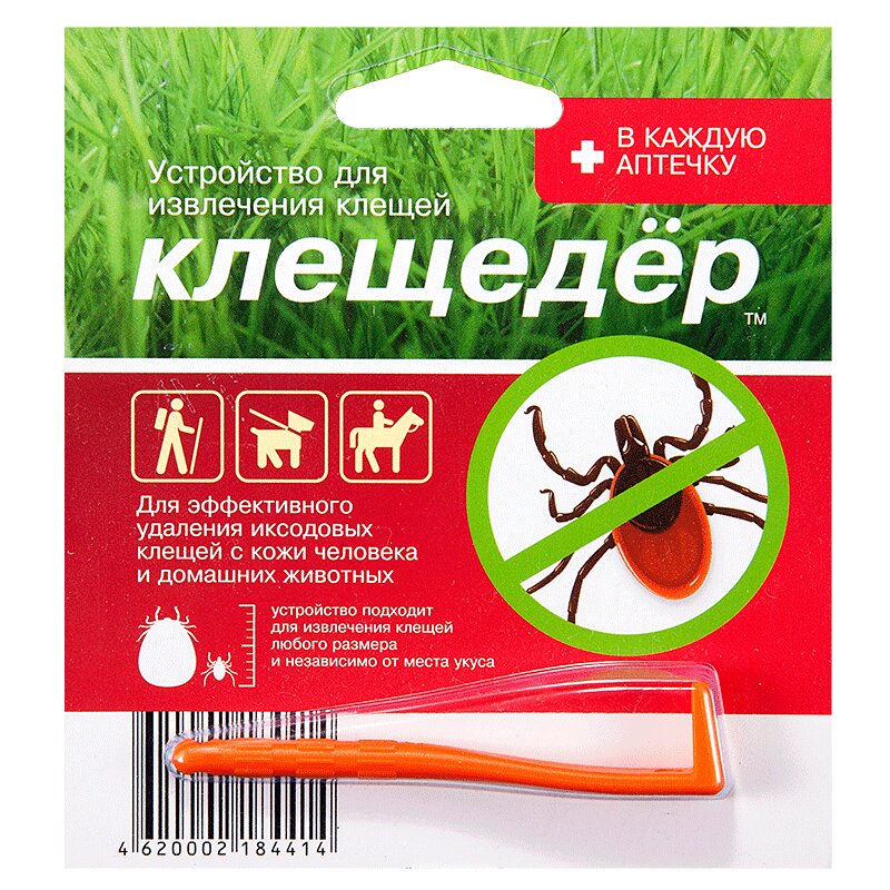 

Клещедер Устройство для извлечения клещей