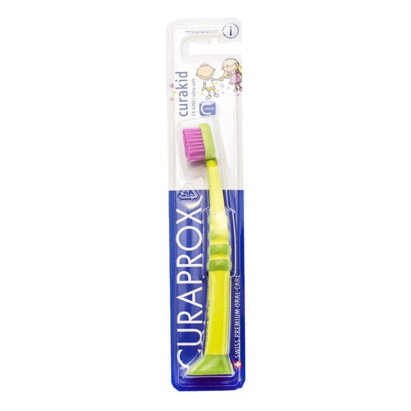Curaprox Зубная щетка Куракид гумированная ручка для детей зеннлаб зубная щетка для детей 3 12 лет голубая