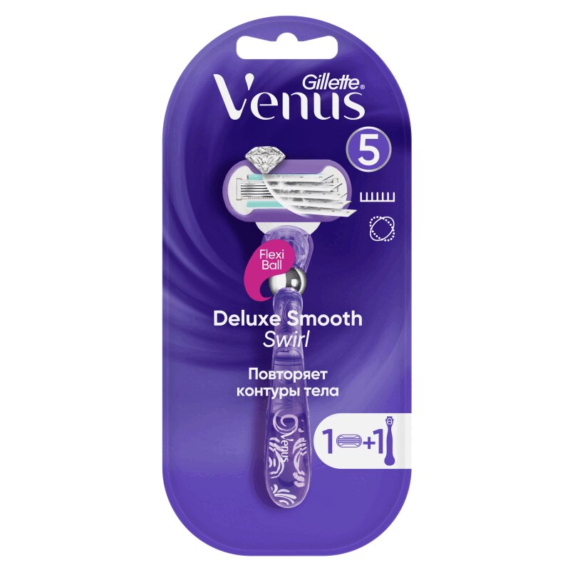 Изображение товара Женская бритва Gillette Venus Swirl с кассетой и FlexiBall
