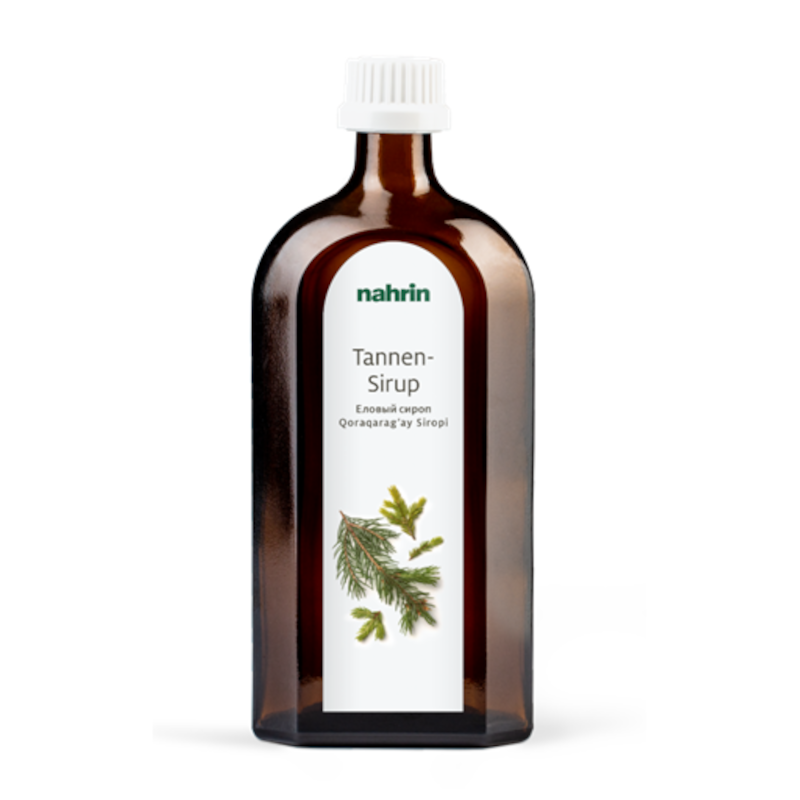 Изображение товара Натуральный еловый сироп Nahrin для иммунитета и дыхательных путей 250 мл