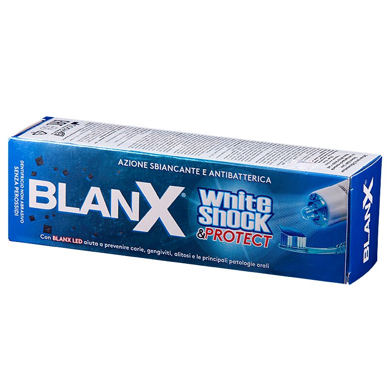 Blanx Вайт Шок зубная паста 50 мл крышка светодиодная global white глобал вайт полоски отбеливающие для зубов активный кислород 2 пары