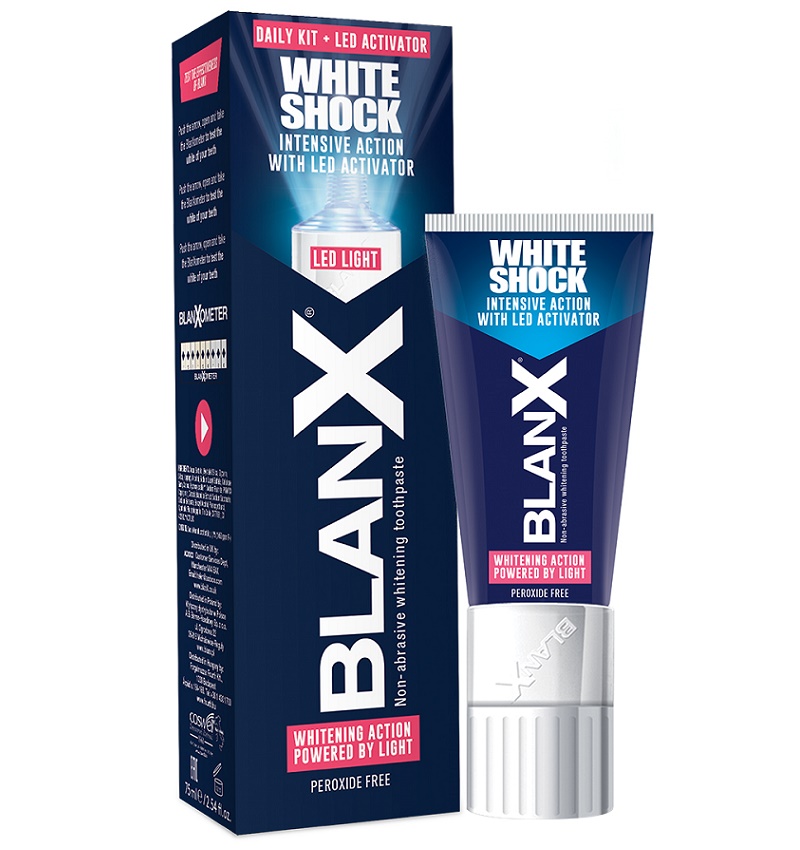 Blanx Вайт Шок зубная паста 50 мл крышка светодиодная blanx white shock зубная паста отбеливающая 75 мл