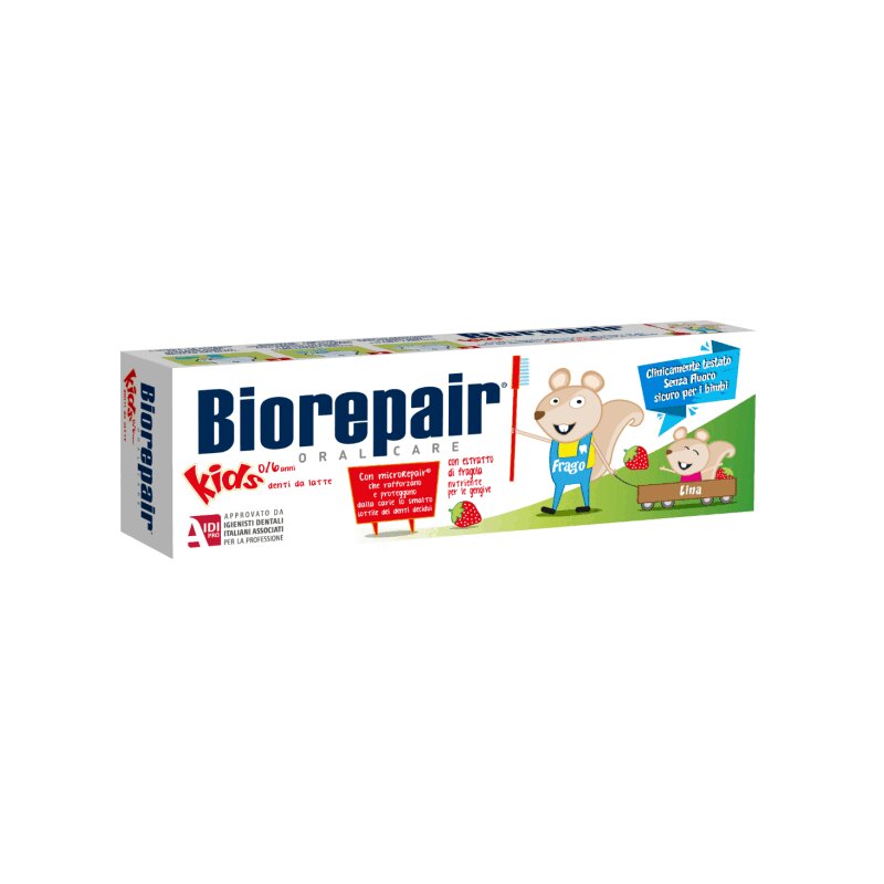 BioRepair  Кидс зубная паста Клубника 50 мл r o c s кидс паста зубная 45 г малиновый смузи
