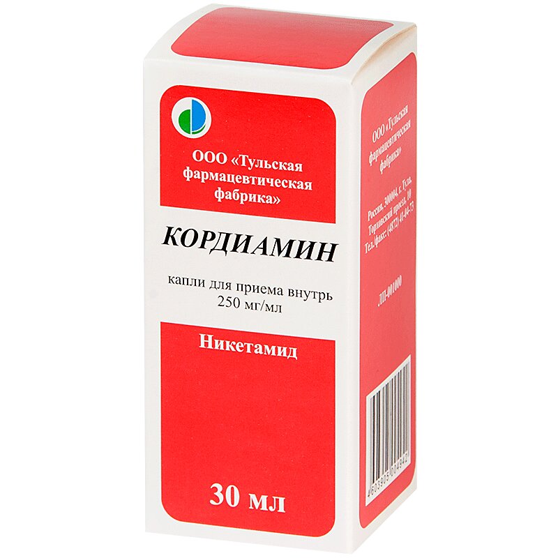 

Кордиамин 25% капли для приема внутрь 30 мл