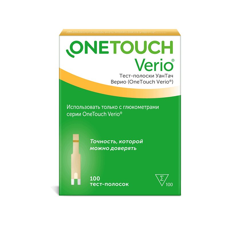 

OneTouch Verio Тест-полоски для глюкометра 100 шт