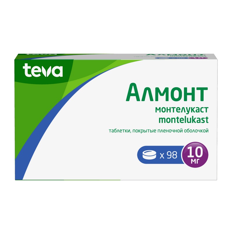 Изображение товара Алмонт таблетки для профилактики бронхиальной астмы и аллергического ринита 98 шт