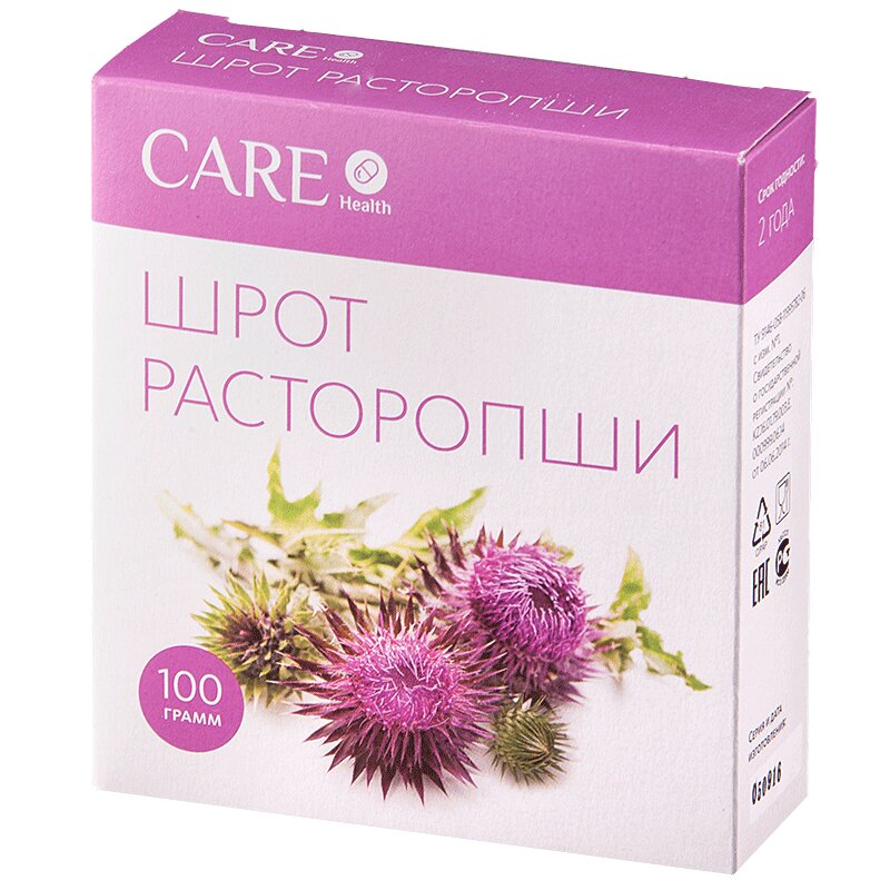 Изображение товара Расторопша шрот 100 г Care Health натуральный продукт для поддержки печени