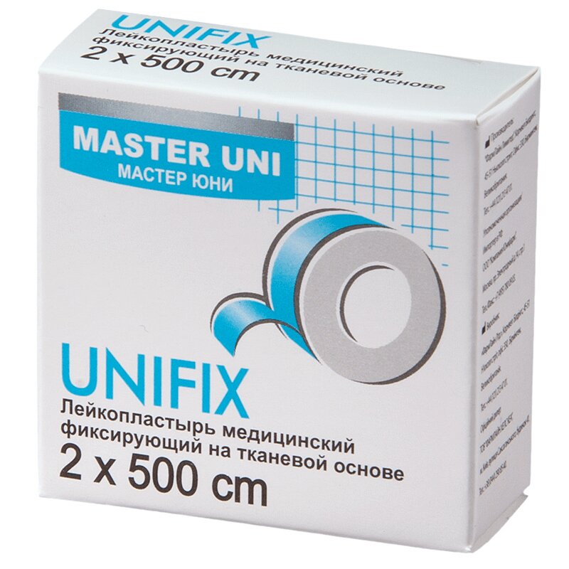 

Master Uni Unifix Пластырь фиксирующий на тканевой основе 2 см х 500 см 1 шт